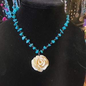 Turquoise and Ivory necklace